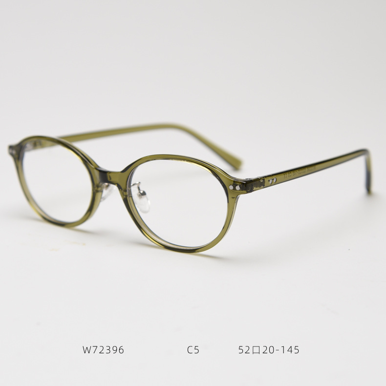 72396新型小楕円TR90軽近視眼鏡枠男女文芸復古平光鏡枠は度数を合わせることができる