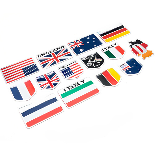 Modifying German, British, Italian, American, and French car emblems, plaques, badges, and vehicle stickers