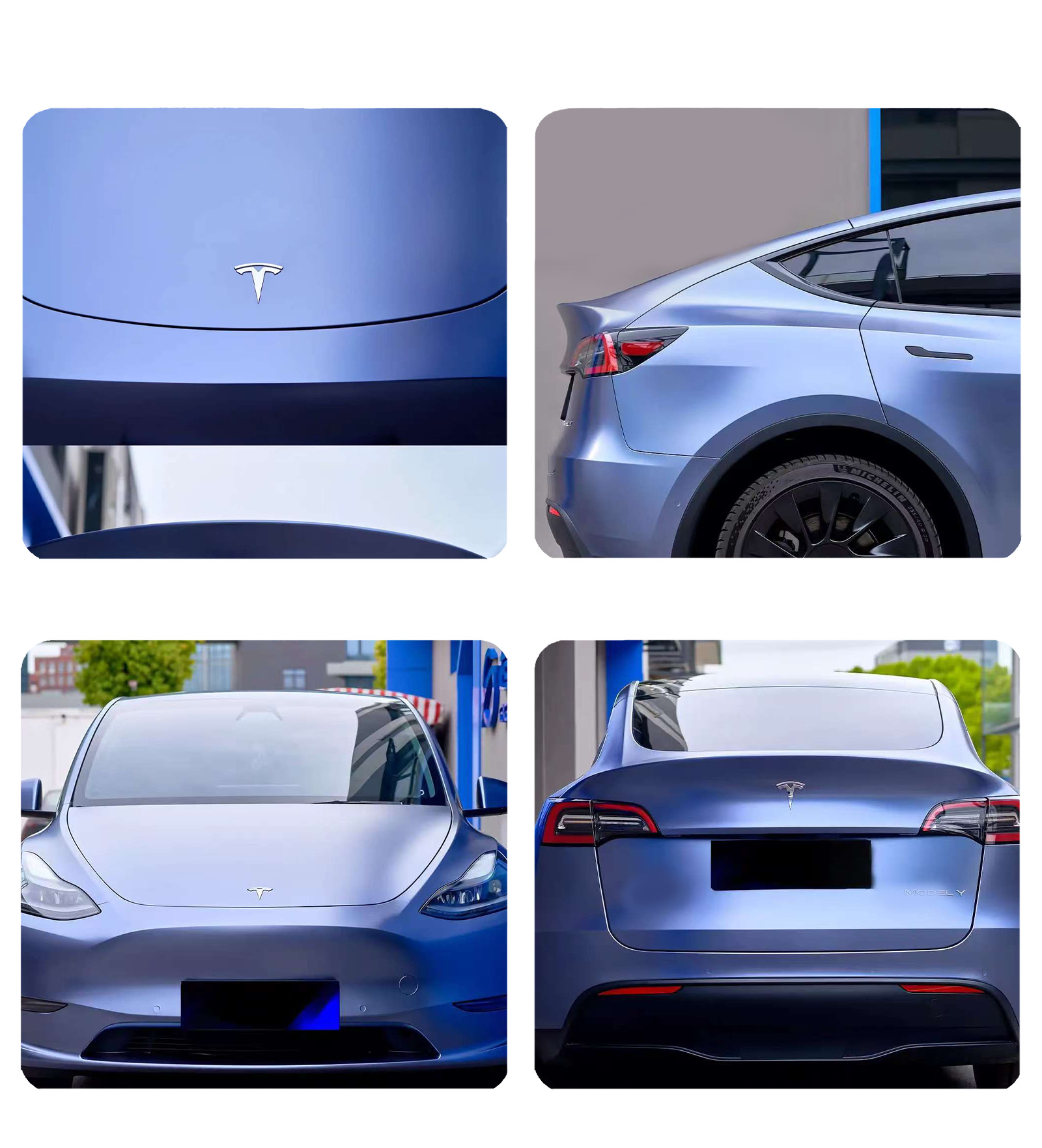 Cross-Border Pet Electro-Optical Metal Storm Blue Color-Changing Film Car Paint Protective Film Full Car Color-Changing Protective Film