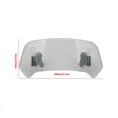 Motorcycle front windshield Yamaha, Suzuki. Modified Height-Adjustable Small - type-b-transparent