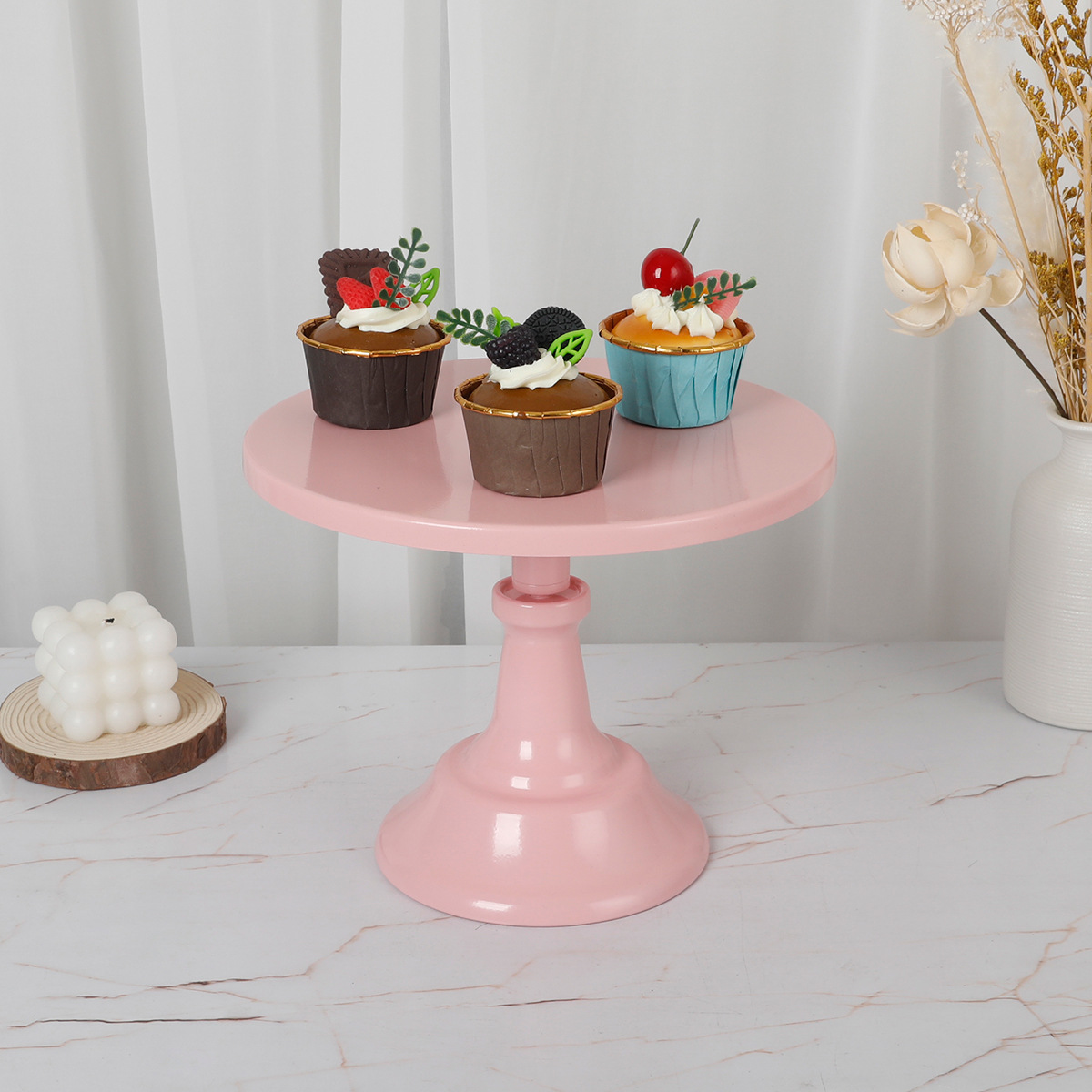 Nueva mesa de postres Bandeja alta Bandeja para pasteles Bandeja para repostería bandeja para repostería de metal hierro forjado Soporte para pasteles de boda