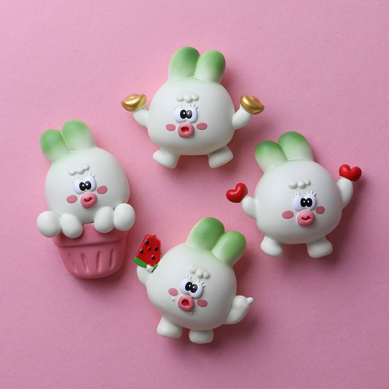 卡通可爱小葱冰箱贴磁贴磁性贴批发创意立体文创产品吸铁石树脂