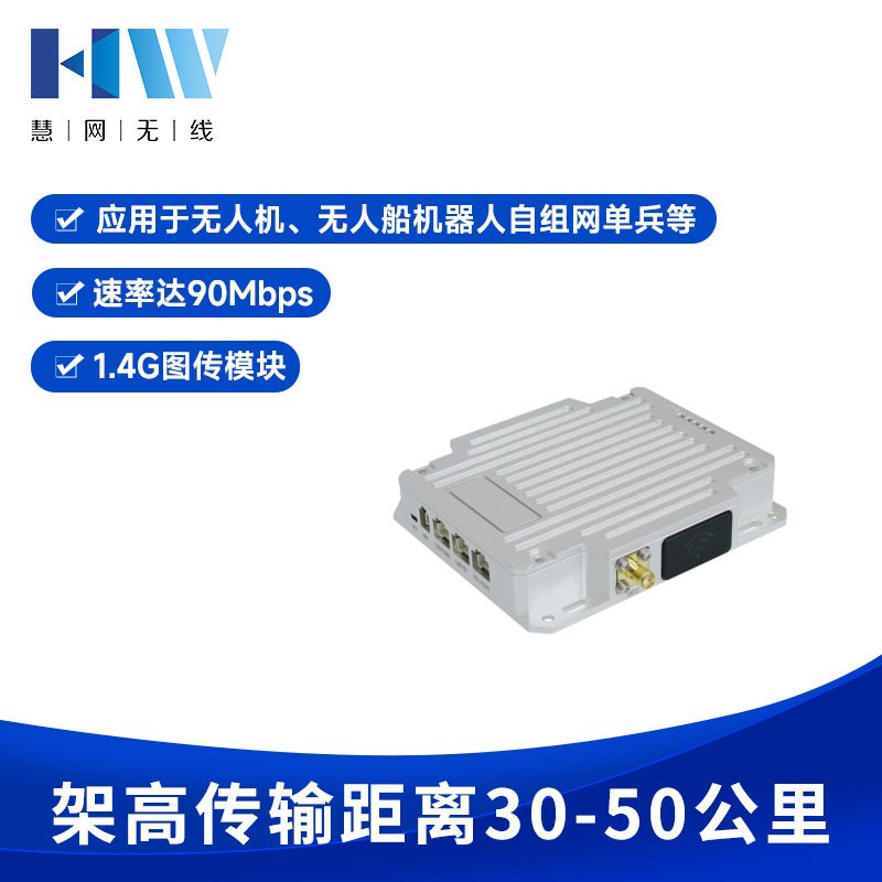 1.4G 远距离无人机无线图传模块 无人机/无人船/机器人自组网单兵