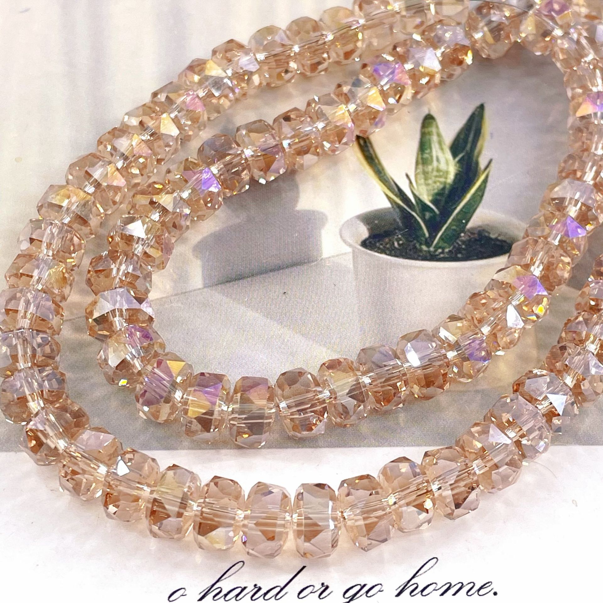 8mm Rainbow Wheel Jingjing Diy Jewelry Este embrión Vidrio Cristal Jewelry Pulsera Collar Moda Jewelry Accesorios dispersos