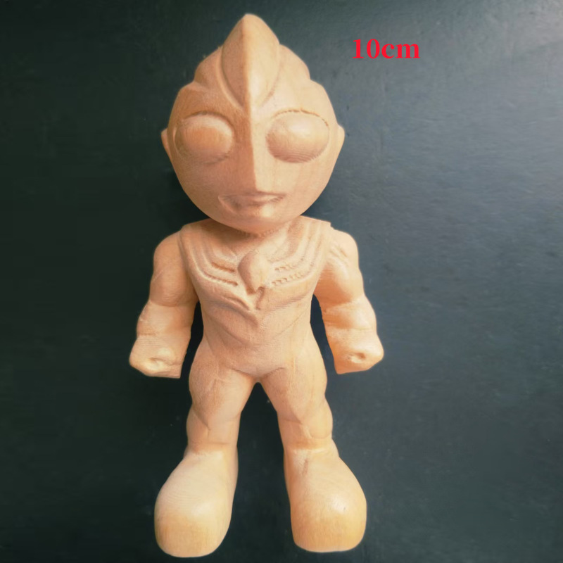 桃木迪加ウルトラマンの腕の工芸品の男の子の誕生日プレゼントの木彫りの漫画のアイデアのデスクトップの置物|undefined