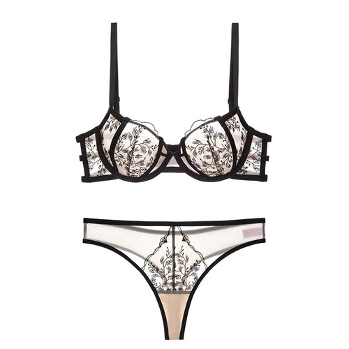 Cross-border pure desire women's underwear sexy lace bra push-up thin underwear European and American big breasts small plus size bra