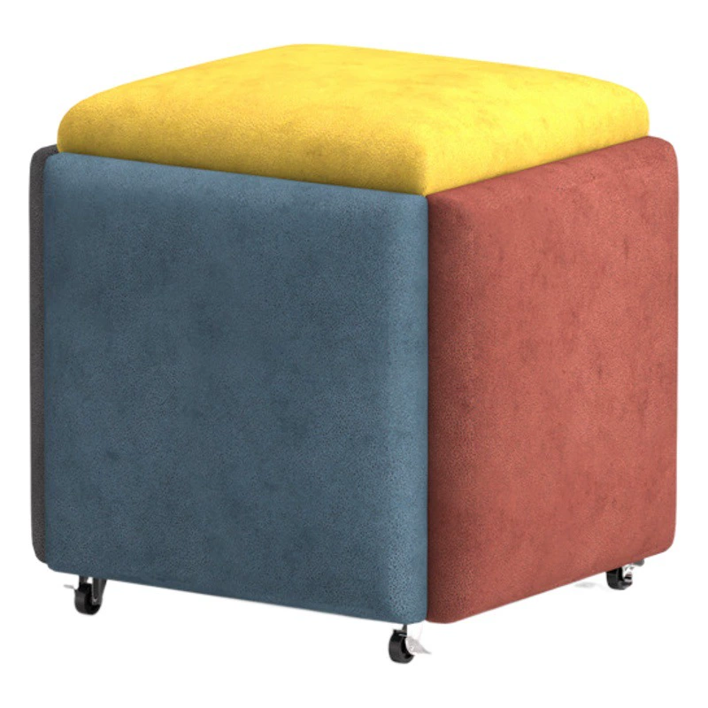 Табурет для дома, кубический табурет, комбинированный табурет, табурет «пять в одном» для столовой, гостиной, небольшой табурет, табурет для дивана, табурет для хранения.