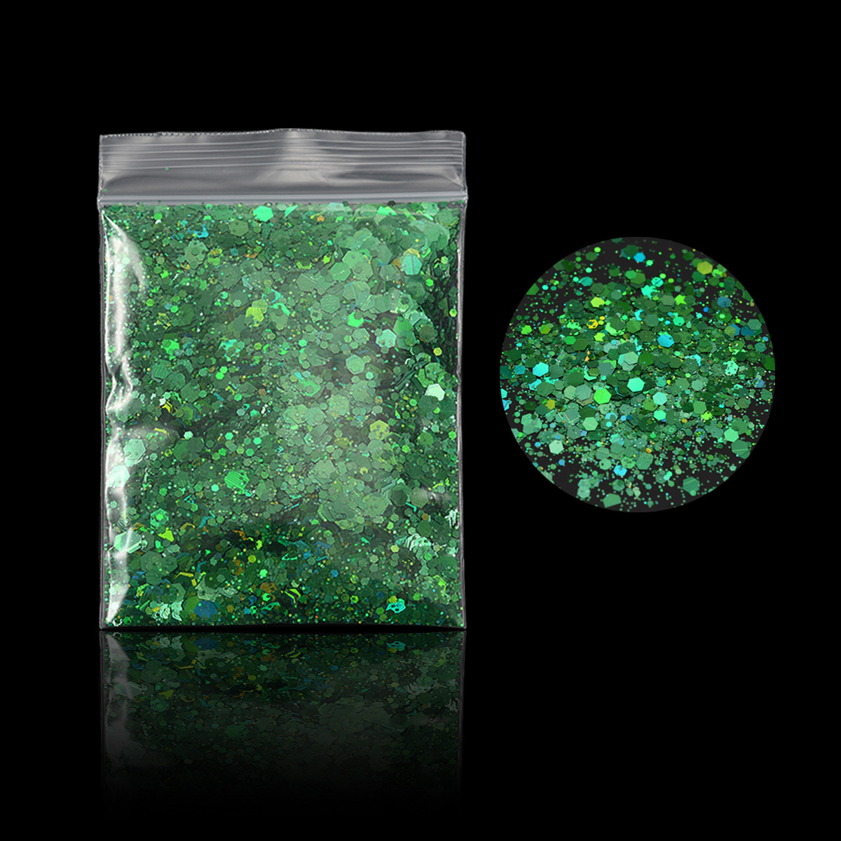 Manicura 19 color láser brillo lentejuelas en bolsas brillo en polvo traje DIY Quicksand flujo cáñamo epoxi belleza joyería