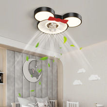 风扇灯奶油风创意云朵灯全光谱护眼房间卧室吸顶灯现代简约吊扇灯