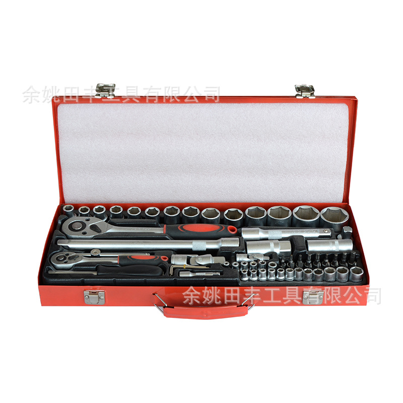 TF-7022 65件套套筒组套 38PC铁盒套装工具
