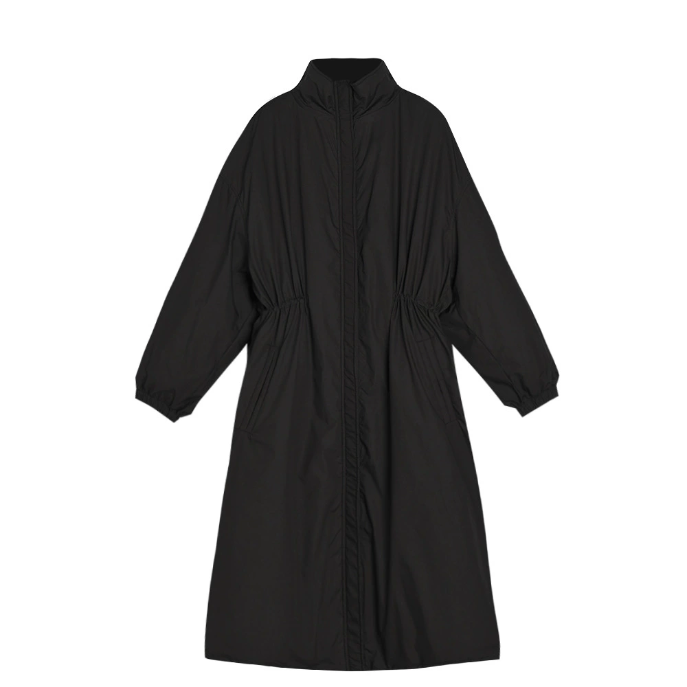 Demi-season trench coat, brace, down jacket, goose down, Korean style, loose fit, drawstring