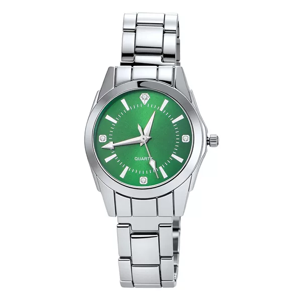 Cross-border best-selling women's quartz watch with steel band, European style, compact, simple, and popular with decorative stones, wholesale from manufacturer