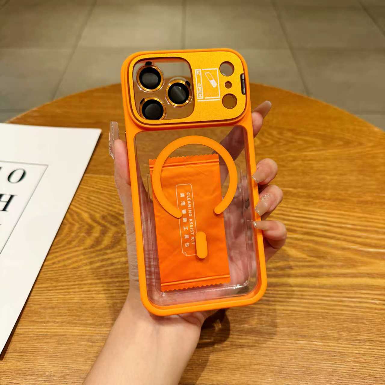 Aplicable a Apple 17 ProMax caso de teléfono móvil D2 soporte multidimensional caso de absorción creativo personalidad nuevo iPhone resistente a caídas
