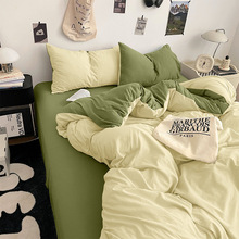 A类婴儿棉可裸睡软糯亲肤床单被套四件套学生床上宿舍三件套床笠4