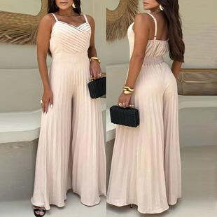 U 19416 Chain halter backless jumpsuit 朗l�첱¶���B�wѝ