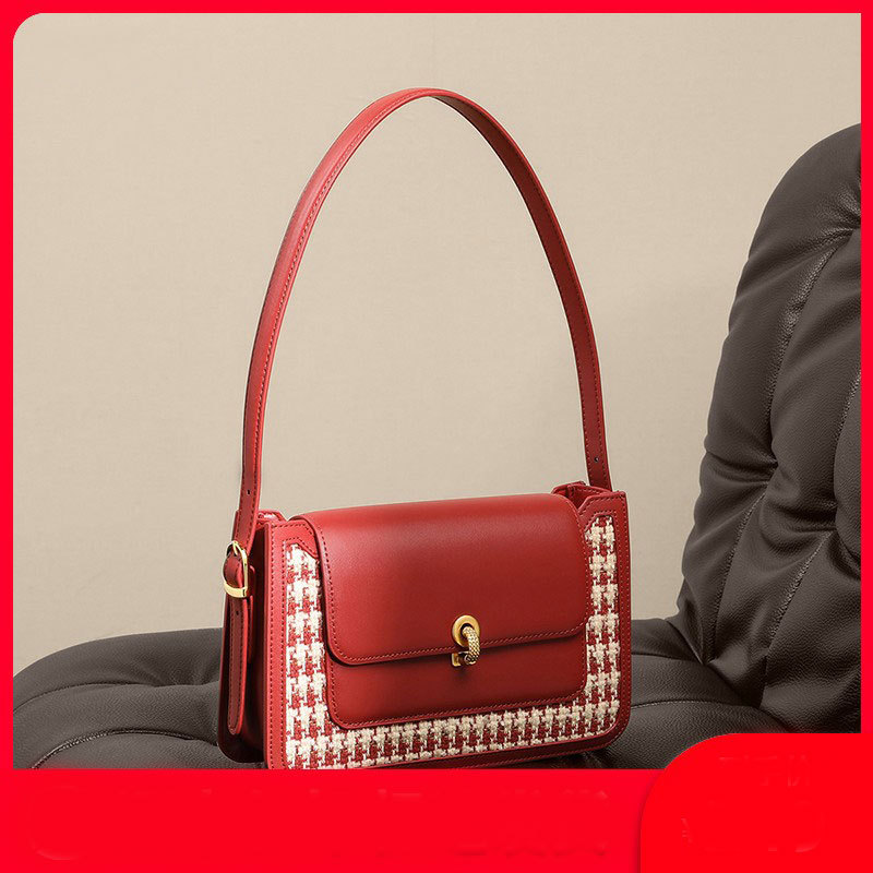 Bolsos 2025, Nuevo Bolso de Moda para Mujer, Bolso Cruzado, Bolso de Hombro Rojo para Boda, Bolso de Alta Gama para Novia