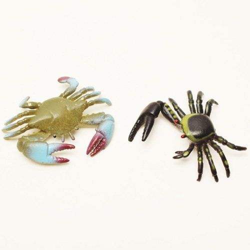 Small crab model toy soft rubber swimming crab mini marine animal fish tank sand table landscaping props