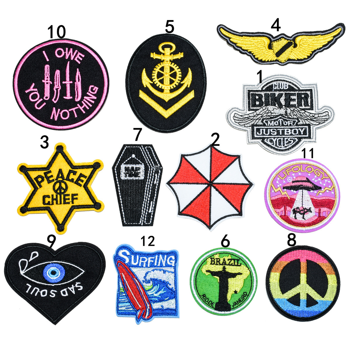 cloth sticker badge English letter shoulder badge chest badge hat badge bag clothing accessories patch sticker