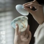 家用手绘文人明知盖碗