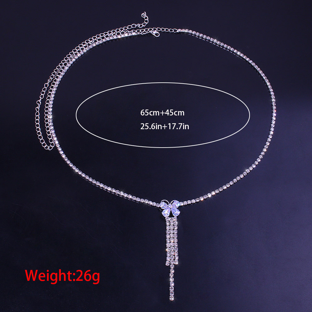 Transfronterizo popular sexy rhinestone ZIRCON mariposa cadena de la cintura tendencia verano playa vientre cadena de la cintura
