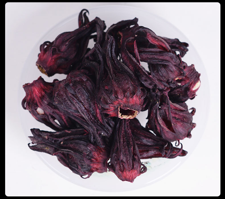 Roselle Dried Flowers (Hibiscus sabdariffa) — Yunnan Luoshen Hua Herbal Tea, 500g Bulk in use