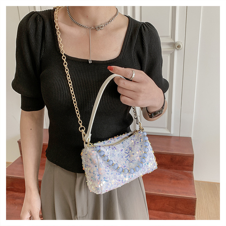 Fashion Sequined Chain Shoulder Messenger Portable Bag Wholesale display picture 10