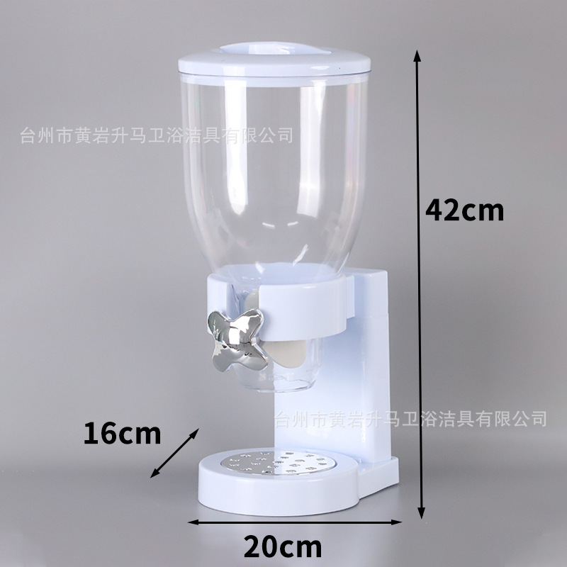 Dispensador de cereales de doble compartimento, recipiente hermético para granos de cocina, avena, frutos secos, recipiente de almacenamiento de snacks, dispensador de granos transfronterizo al por mayor