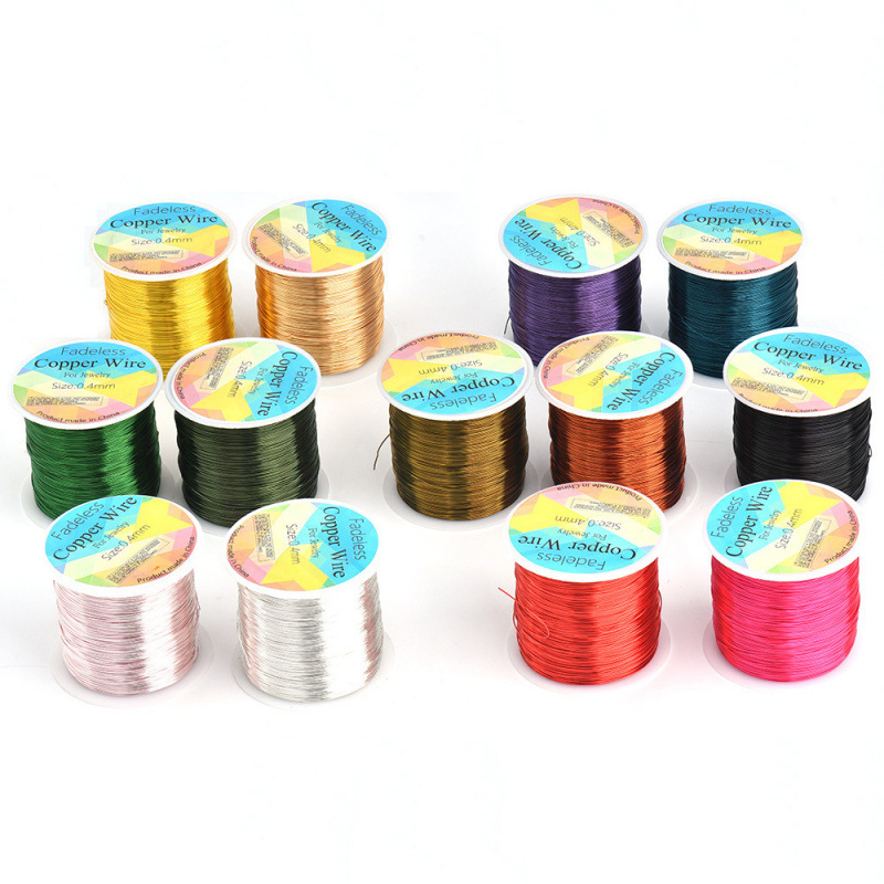 100m Large Rolls of Color-Preserving Copper Wire for Wire-Wrapped Jewelry and Hair Accessory Styling 100m Large Rolls of Color-Preserving Copper Wire for Wire-Wrapped Jewelry and Hair Accessory Styling