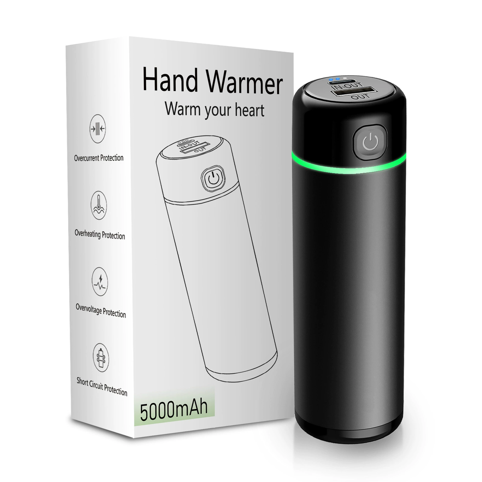 Handheld hand warmer charging, capacious battery, (Cross-border trading), 2 in 1