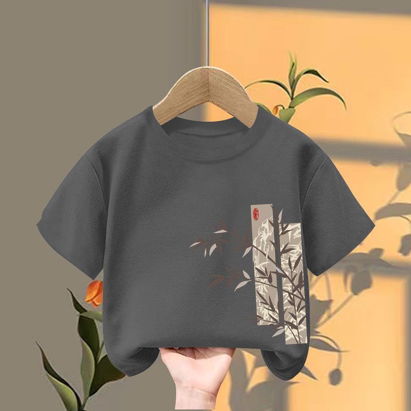 티셔츠(짙은 회색) 왼쪽 아래 대나무