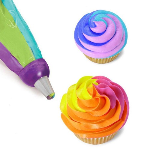 Baking cake/3-hole 3-color frosting bag converter Three-color frosting tip converter DIY dessert decoration