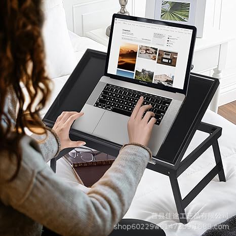 Wooden Bed Small Table Liftable Laptop Stand Student Study Table Fruit Breakfast Tray Bay Window Table