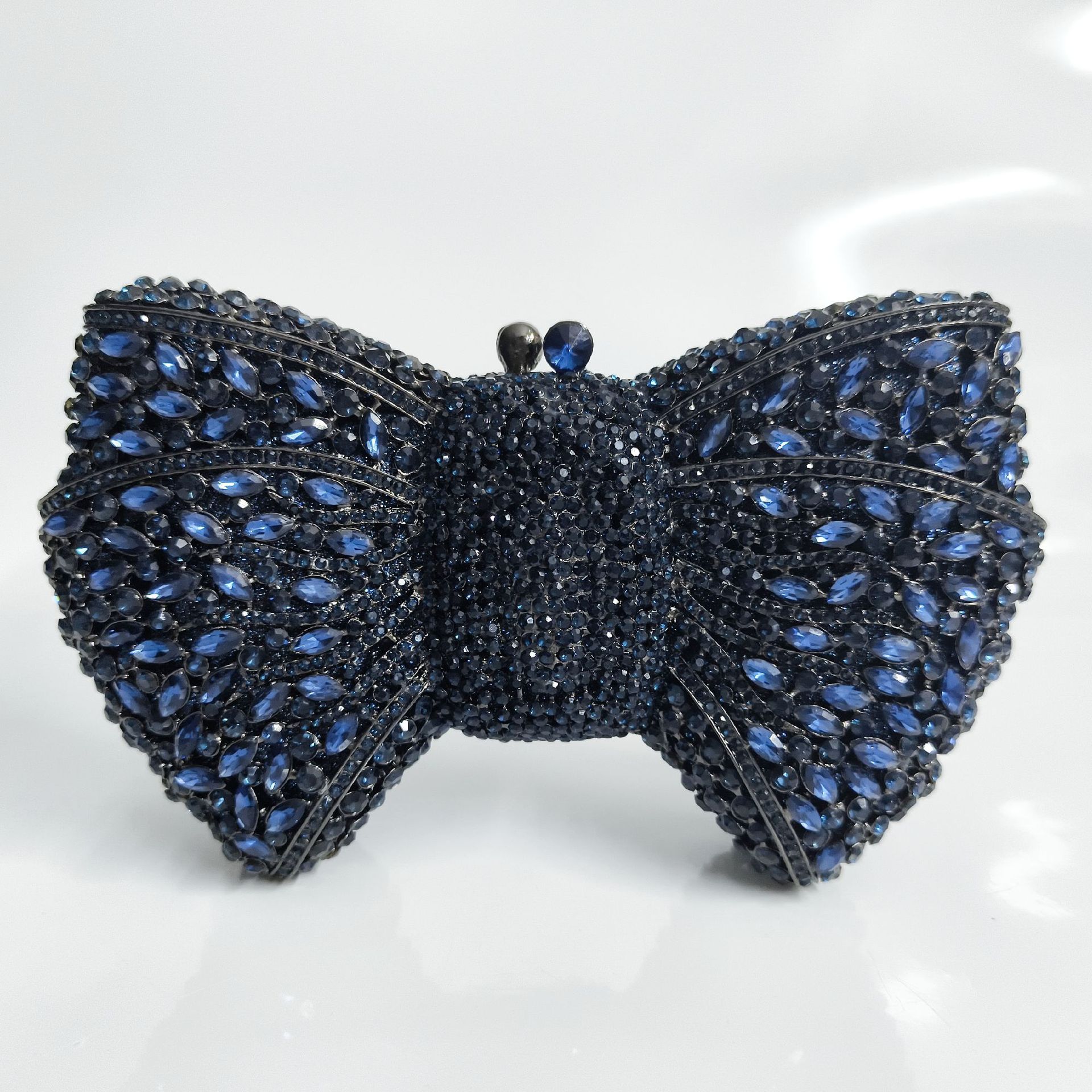 Bow cristal embrague de arco transfronterizo bolsas de cena de diamantes perforadas bolsas de mano de diamantes llenas bolsas de banquete