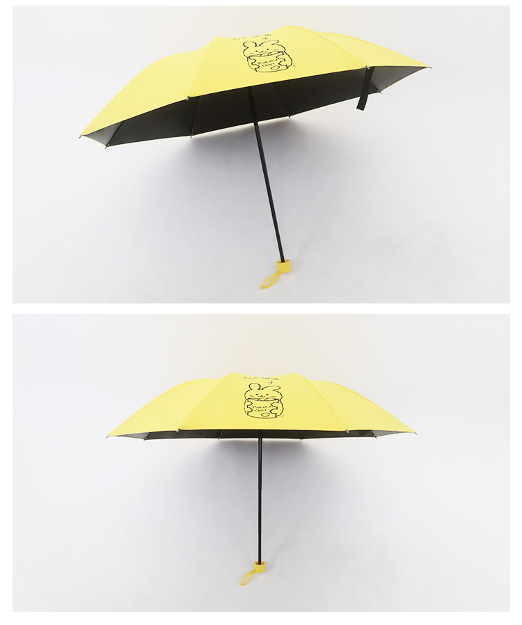 Regenschirm Großhandel Geschenk Koreanisch Mädchen Mori Uv Vinyl Werbung Regenschirm Set Logo Drei Faltbare Sonnenschutz Regenschirm display picture 4