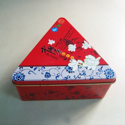 马口铁三角形茶叶罐 三角形茶叶盒
