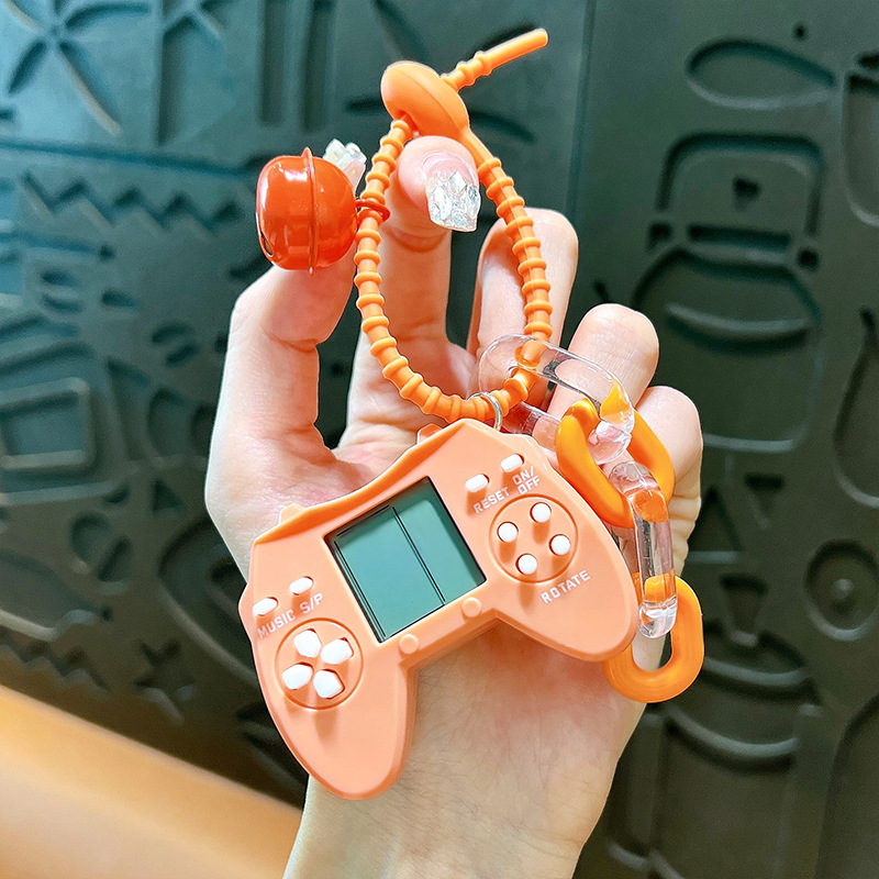 クリエイティブハンドヘルドロシアブロックゲーム機キーホルダー携帯バッグアクセサリー玩具プレゼント卸売り