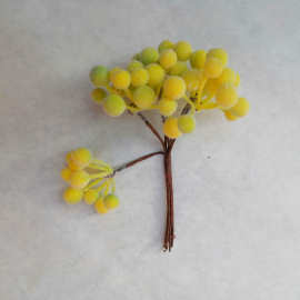 仿真植物 霜降感撒粉浆果小野果小把花束 diy手工配件 花环材料