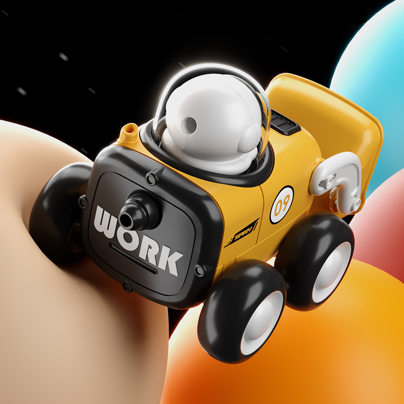 Ingeniería infantil coche de juguete de un bebé de un año de presión con silbato coche de ingeniería espacial 6 meses bebé