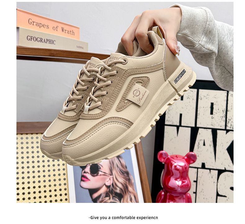 2023 Herbst Neue INS Koreanische Atmungsaktive Student Board Schuhe Dicke Sohle Casual Schuhe für Frauen_voghion.com