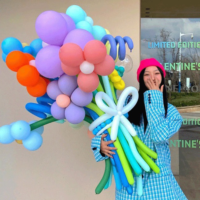 Flor de globo Día del maestro Decoración de globos Decoración Escena Atmósfera Accesorios fotográficos 1.8 Ramo largo Flores de bricolaje