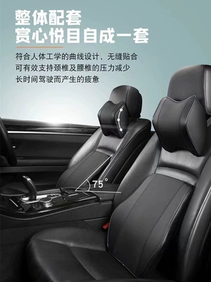 Headrest – Pillow - black-lumbar-headrest