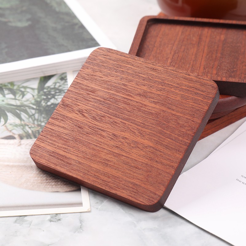 Planos cuadrados de árbol de ébano (10 cm)