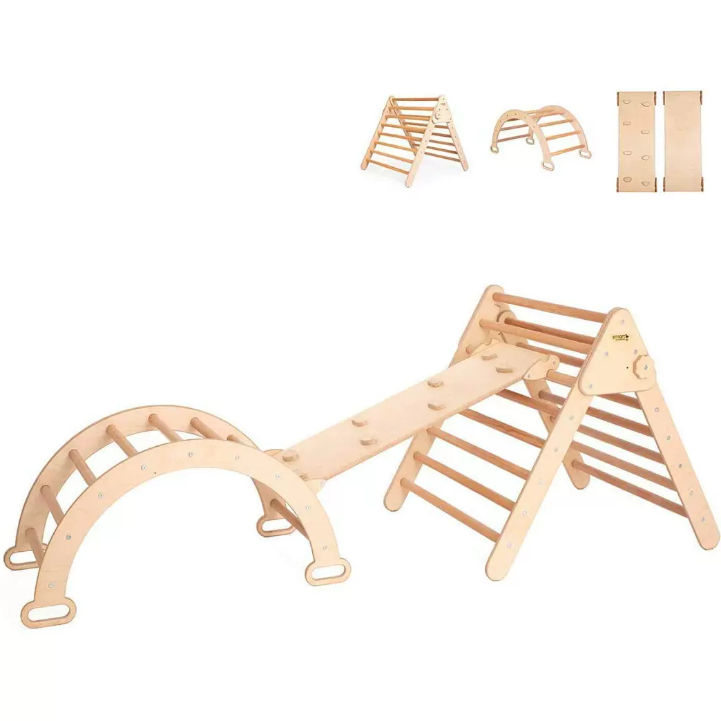 实木儿童攀爬架室内家用小型家庭乐园宝宝攀岩滑梯组合堡