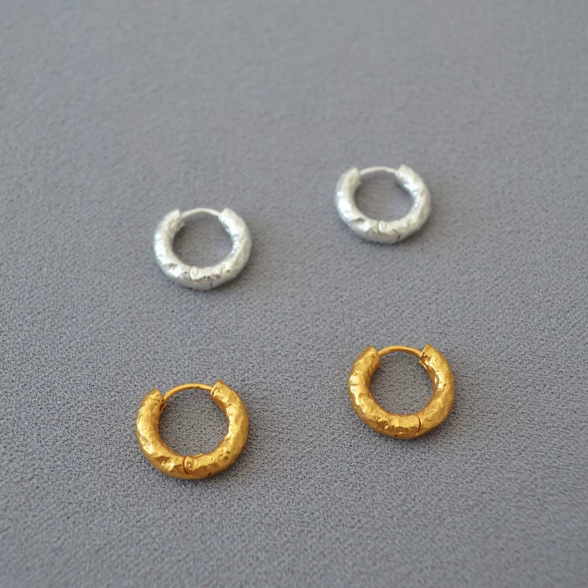 Retro elegant brass earrings, European style, french style, simple and elegant design