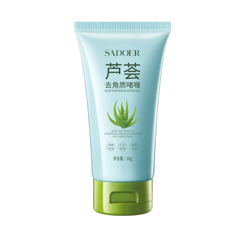 El gel exfoliante de aloe vera superior limpia profundamente la exfoliación de las células muertas viejas, mejora la exfoliación áspera de la piel