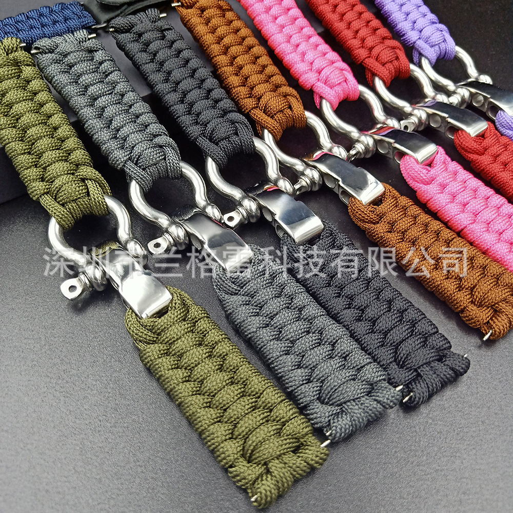 Suitable For Apple Applewatch Nylon Sports Iwatch38/42/40/44mm Braided Steel Buckle Strap