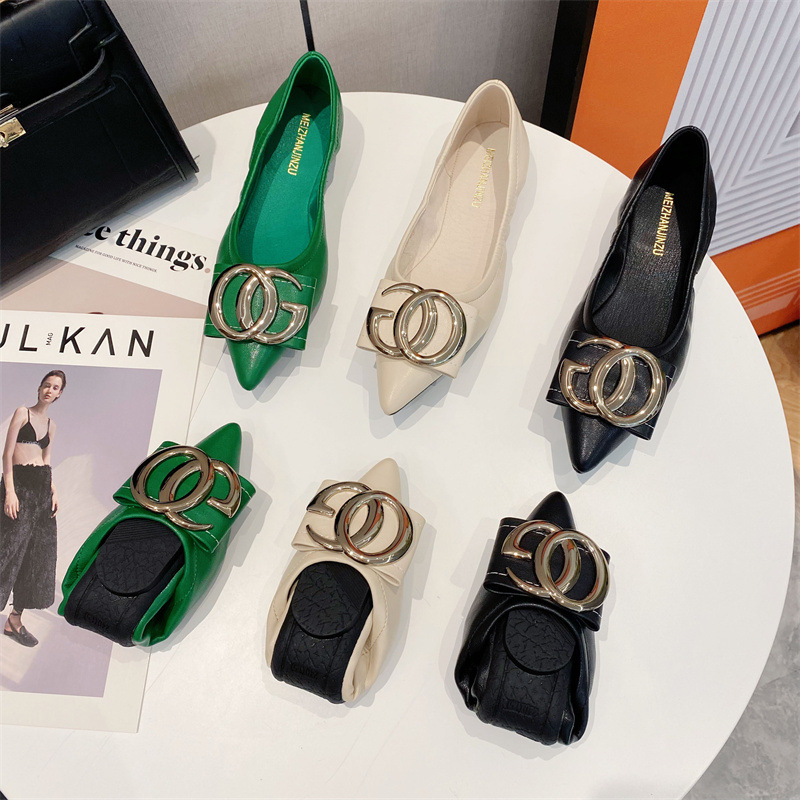 Elegant Pointed-toe Flat Shoes For Women Comfortable Soft-sole Pump_voghion.com