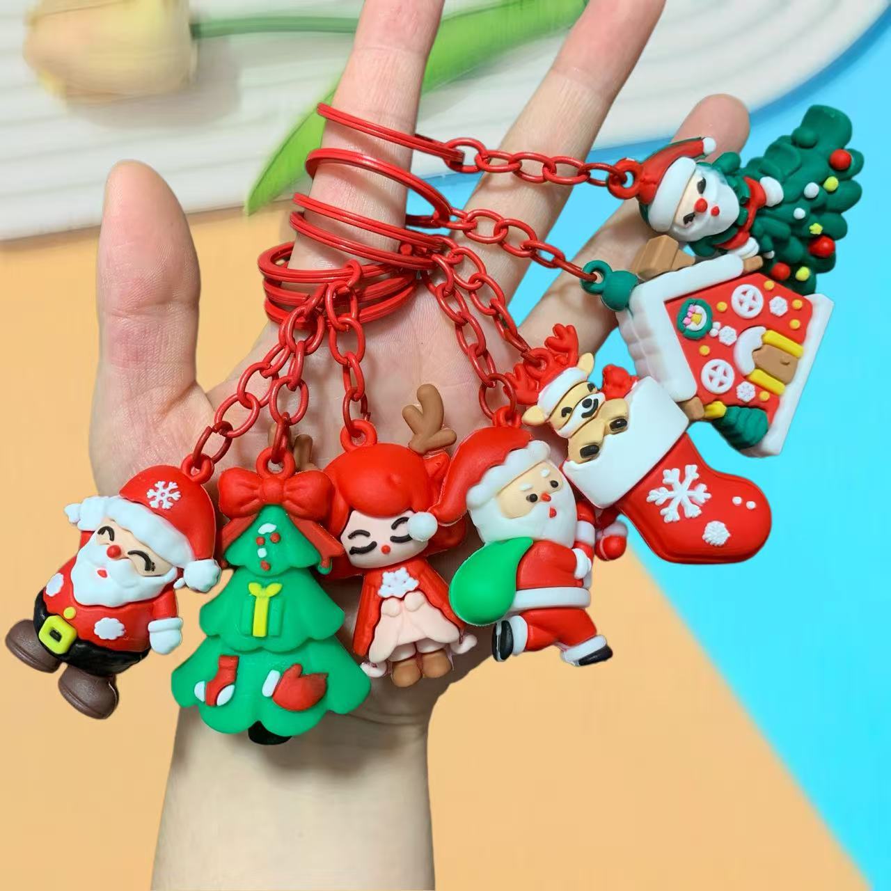 Christmas cartoon keychain