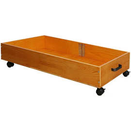 卧室床下滑轮式衣物整理盒床底实木收纳储物工具分格式抽拉收纳箱