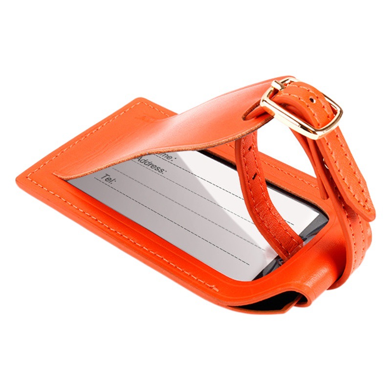 Leather Luggage Tag Location Tracker Apple Airtag Luggage Accessories Luggage Identification Card Case